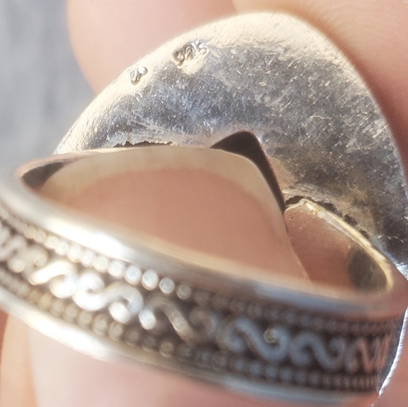 New Green Aventurine Antique Design 925 Silver Statement Ring. - Picture 16 of 16